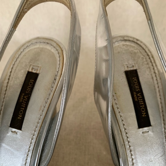 Louis Vuitton Iconic Silver Miroir Pumps Sandals Heels Size 41 or 10 - Picture 4 of 8